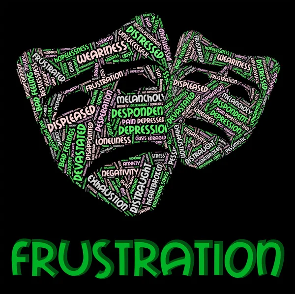 Frustration Word Means Frustrating Vexed And Angered — Stok fotoğraf