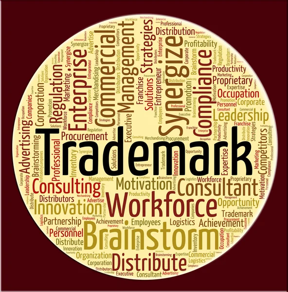 Trademark Word Means Proprietary Name And Emblem — Stock Photo, Image