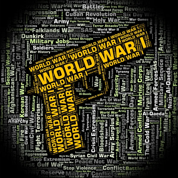 World War I Indicates Warfare Wwi And Word — Φωτογραφία Αρχείου