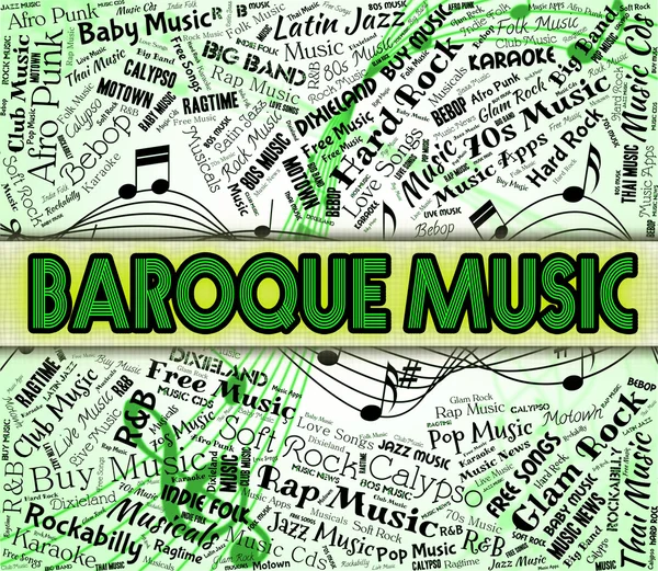 Baroque Music Indicates Sound Track And Acoustic — Stockfoto