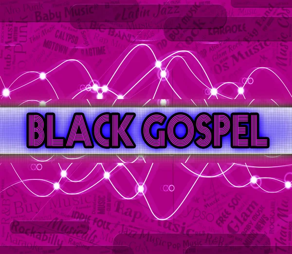 Evangelho negro representa faixas sonoras e acústicas — Fotografia de Stock