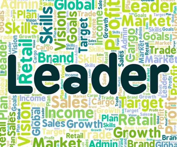 Leader Word Represents Manage Led And Authority — ストック写真