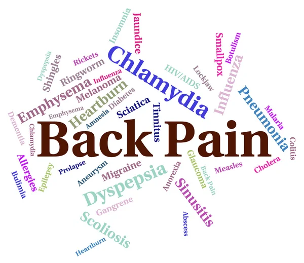 Back Pain Means Poor Health And Affliction — Stock Photo, Image