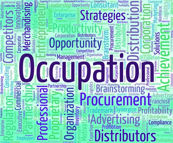 Occupation Word Shows Line Of Work And Career — Stock Photo, Image