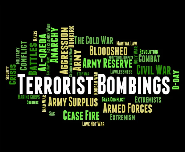 Bombardamentele teroriste arată luptători pentru libertate și asasini — Fotografie, imagine de stoc