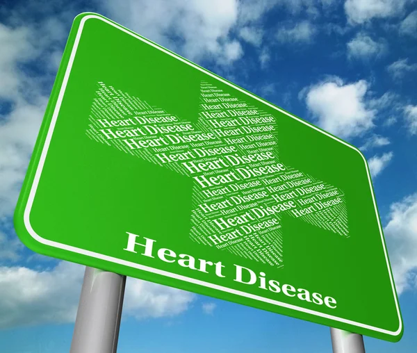 Heart Disease Indicates Ill Health And Chf — Stock Fotó