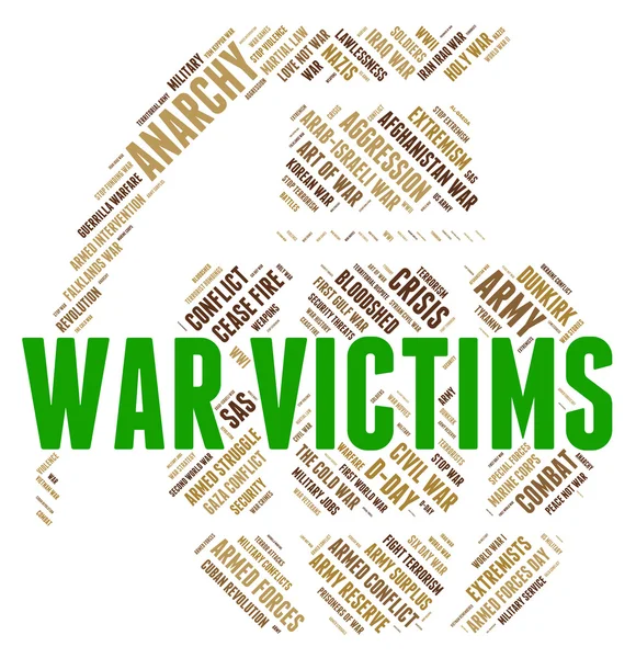 War Victims Means Dead Person And Casualty — 스톡 사진