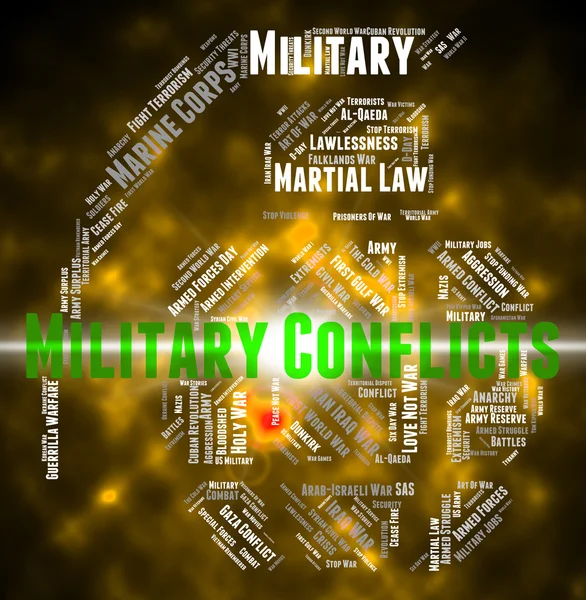 Armed Conflict Represents Military Conflicts And Battle — Stock Fotó