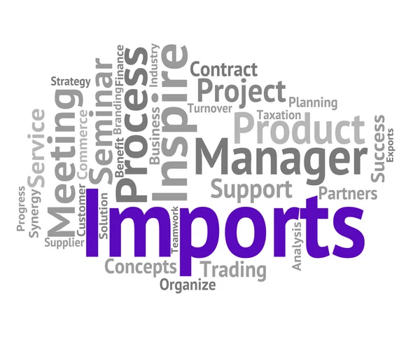 Imports Word Represents Buy Abroad And Cargo — Stock Photo, Image