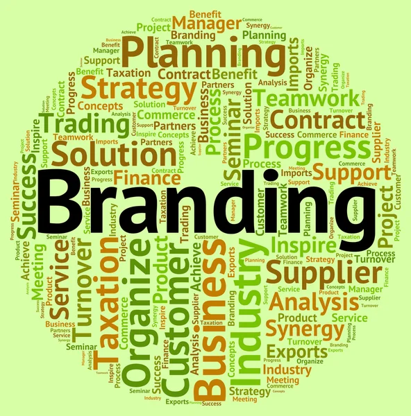 Branding Word Indicates Company Identity And Branded — Stock Photo, Image