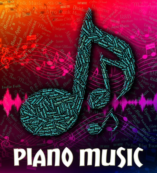 Piano Music Represents Keyboard Harmonies And Melody — Stok fotoğraf