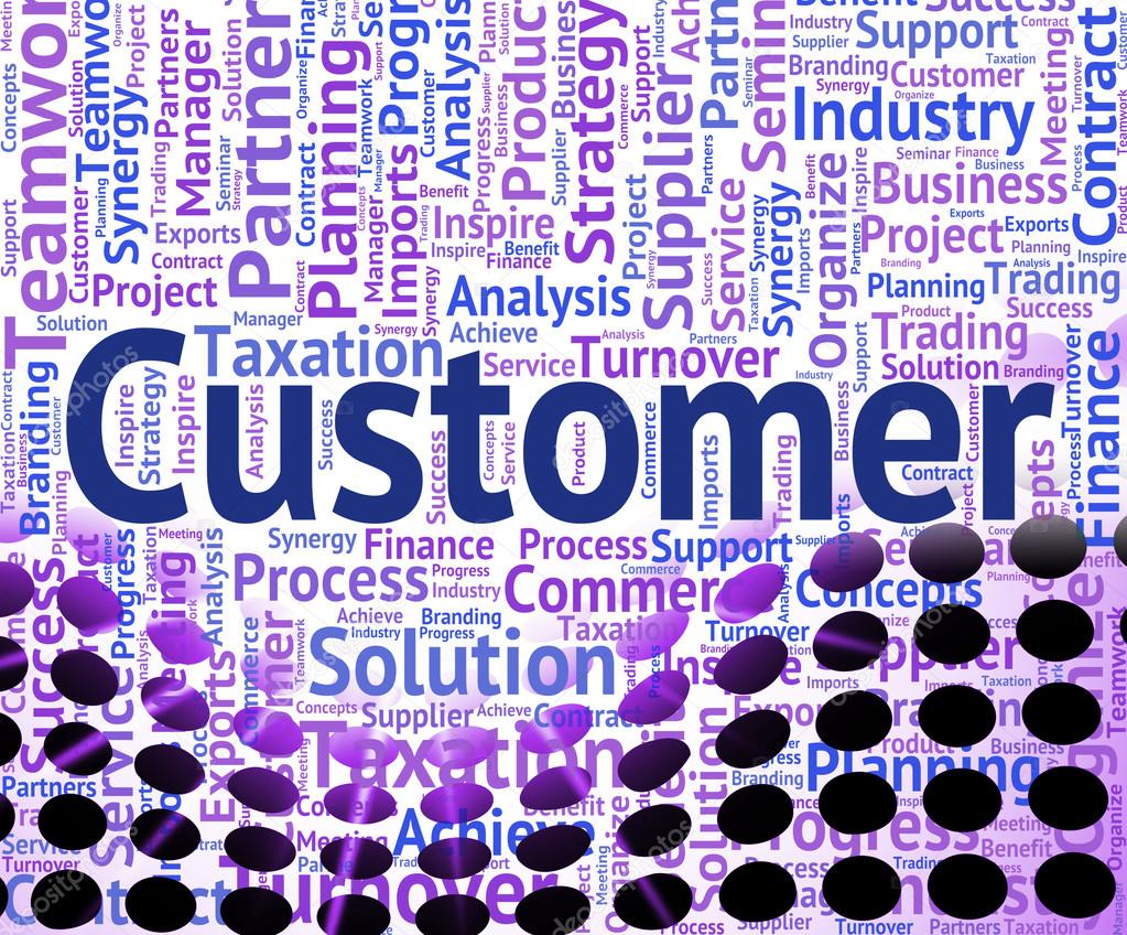 Customer Word Shows Shoppers Consumers And Consumer
