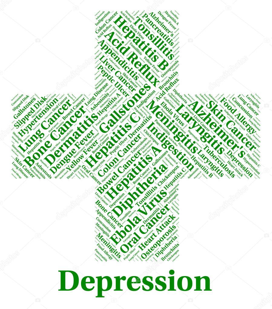 Depression Word Represents Lost Hope And Affliction