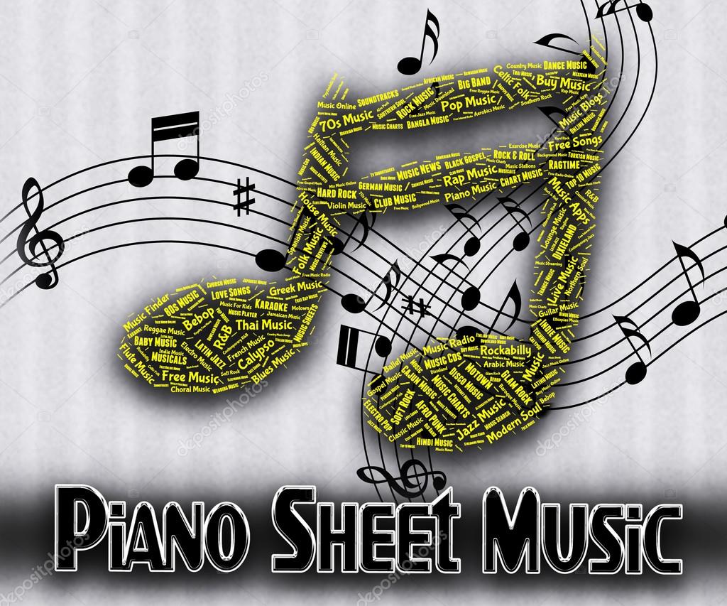 Piano Sheet Music Means Sound Tracks And Harmony