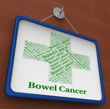 Bowel Cancer Represents Ill Health And Afflictions clipart