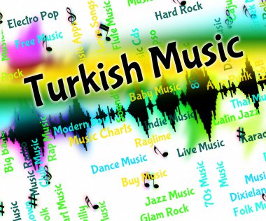 Turkish Music Indicates Central Asian And Arabic clipart