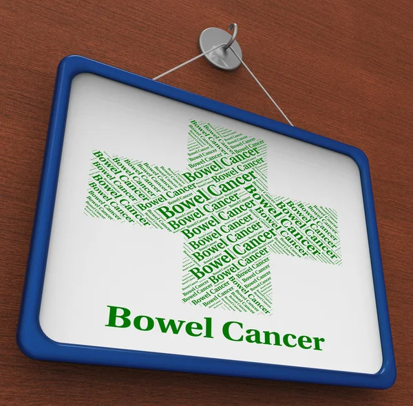 Bowel Cancer Represents Ill Health And Afflictions — Stock Photo, Image
