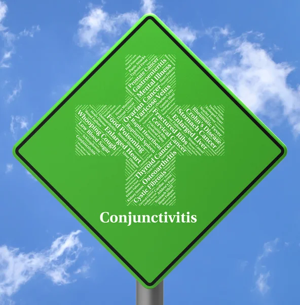 Conjunctivitis Sign Represents Poor Health And Afflictions — Stock fotografie