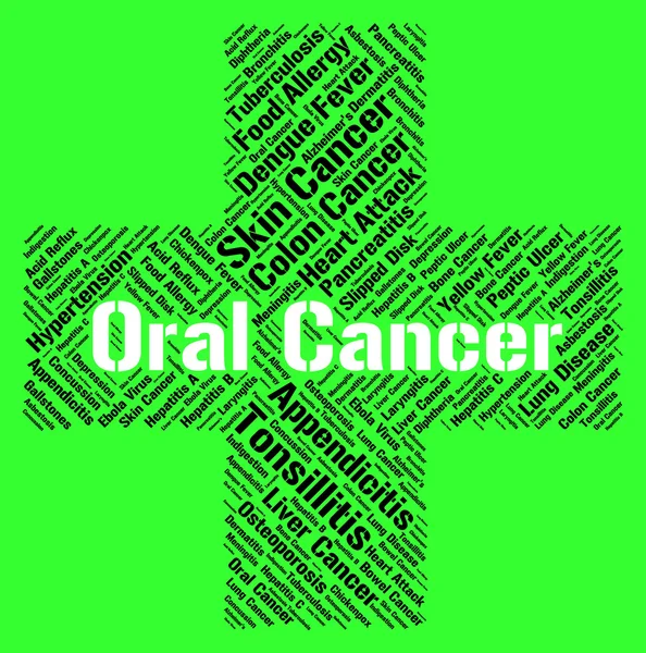 Oral Cancer Indicates Ill Health And Attack — Stock Photo, Image