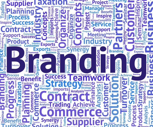 Branding Word Indicates Company Identity And Branded — Stock Photo, Image