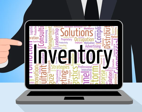 Inventory Word Shows Logistic Supply And Product — ストック写真