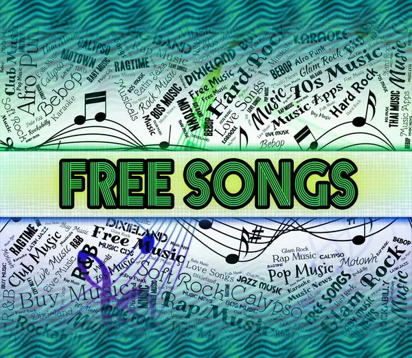 Free Songs Represents Sound Track And Freebie — Stockfoto