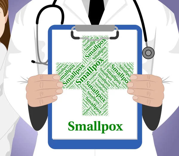 Smallpox Word Represents Poor Health And Ailment — Stock fotografie