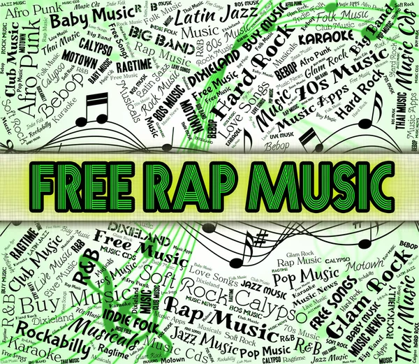 Free Rap Music indica que não há cobrança e cortesia — Fotografia de Stock