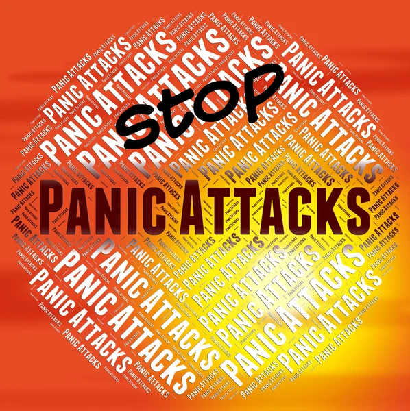 Stoppt Panikattacken deutet auf Angst und Hysterie hin — Stockfoto