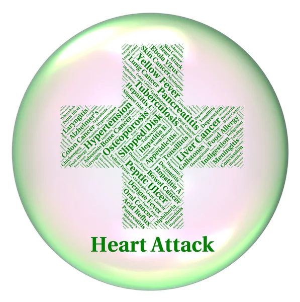 Heart Attack Indicates Ill Health And Ailments — Stok fotoğraf