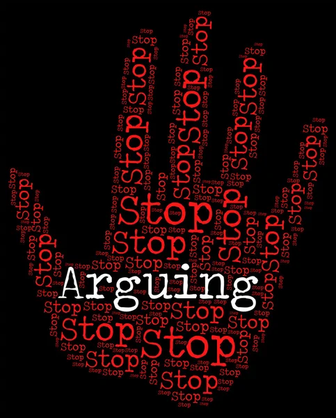 Dejar de discutir indica estar en probabilidades y discutir — Foto de Stock