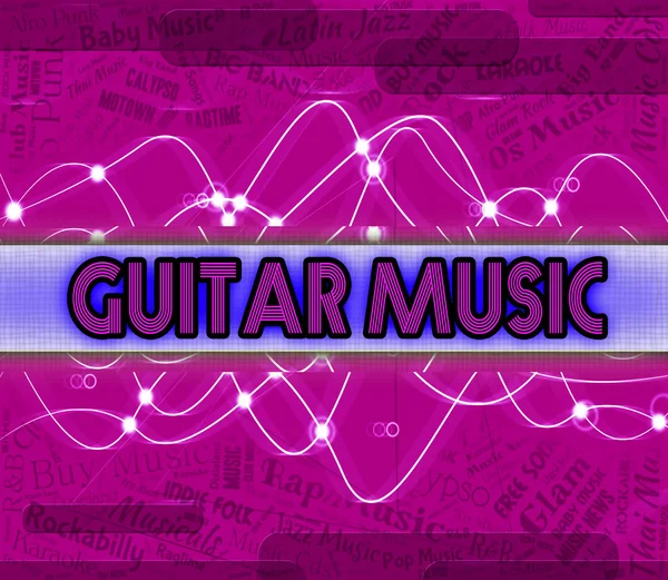 Guitar Music Shows Sound Track And Audio — Stock Photo, Image