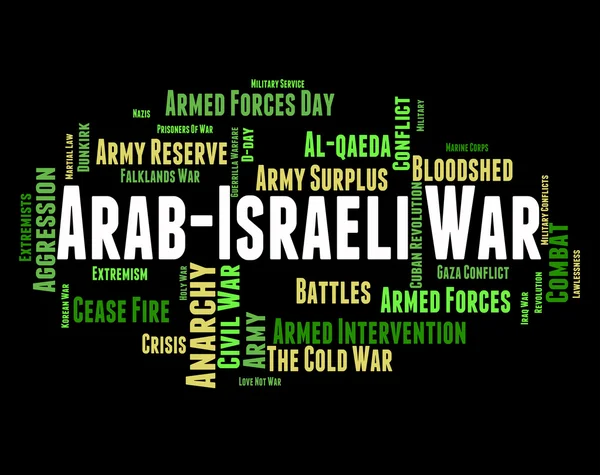 Guerra Árabe Israelense mostra Oriente Médio e Arábia — Fotografia de Stock