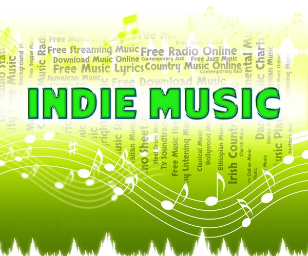 Indie Music Shows Sound Tracks And Acoustic — Stockfoto