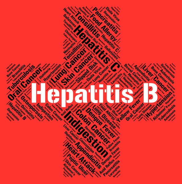 Hepatite B significa saúde e aflição — Fotografia de Stock