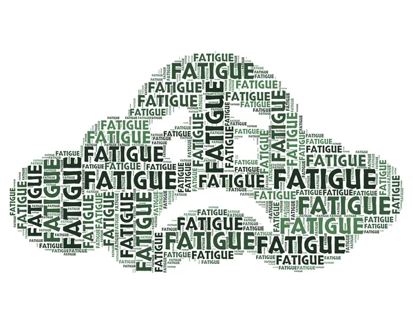 Fatigue Word Shows Lack Of Energy And Drowsiness — Stock Photo, Image