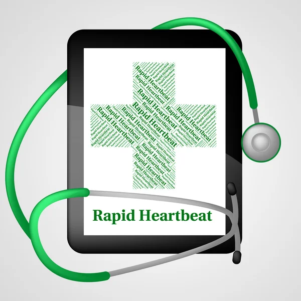 Rapid Heartbeat Indicates Ill Health And Disease — Stock Fotó