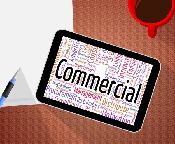 Palabra comercial Indica Vender Wordcloud y Exportar —  Fotos de Stock