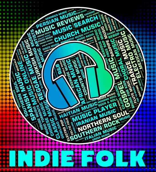 Indie Folk Shows Sound Tracks And Classic — Zdjęcie stockowe