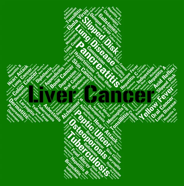 El cáncer de hígado representa una mala salud y aflicciones — Foto de Stock