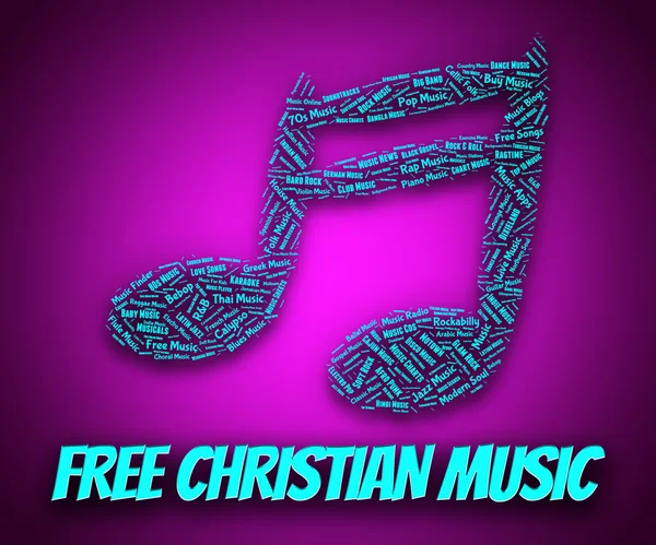 La música cristiana gratuita representa con nuestros elogios y audio — Foto de Stock