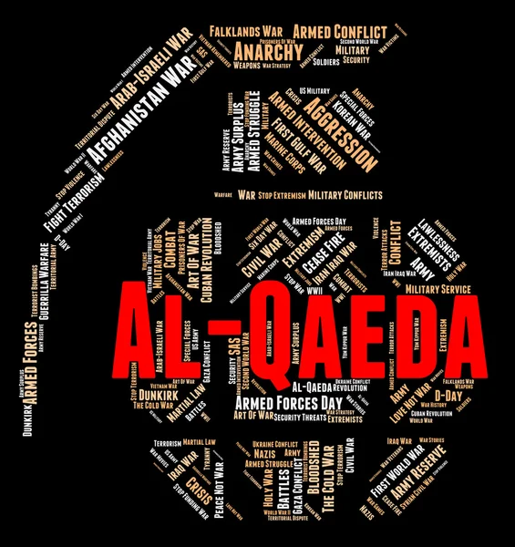 Al-Qaeda Word Indicates Freedom Fighter And Al-Qaida — Stock Photo, Image