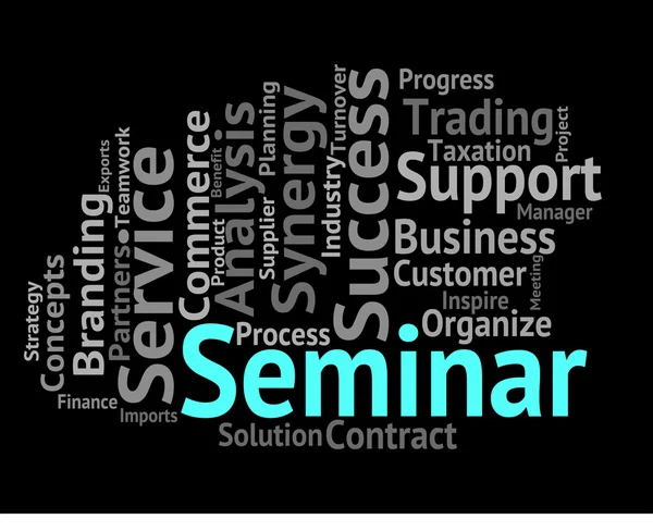 Seminar Word Means Meeting Workshop And Speech — Stock fotografie