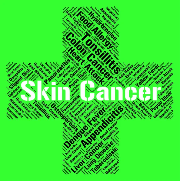 Skin Cancer Represents Ill Health And Afflictions — Stock Photo, Image