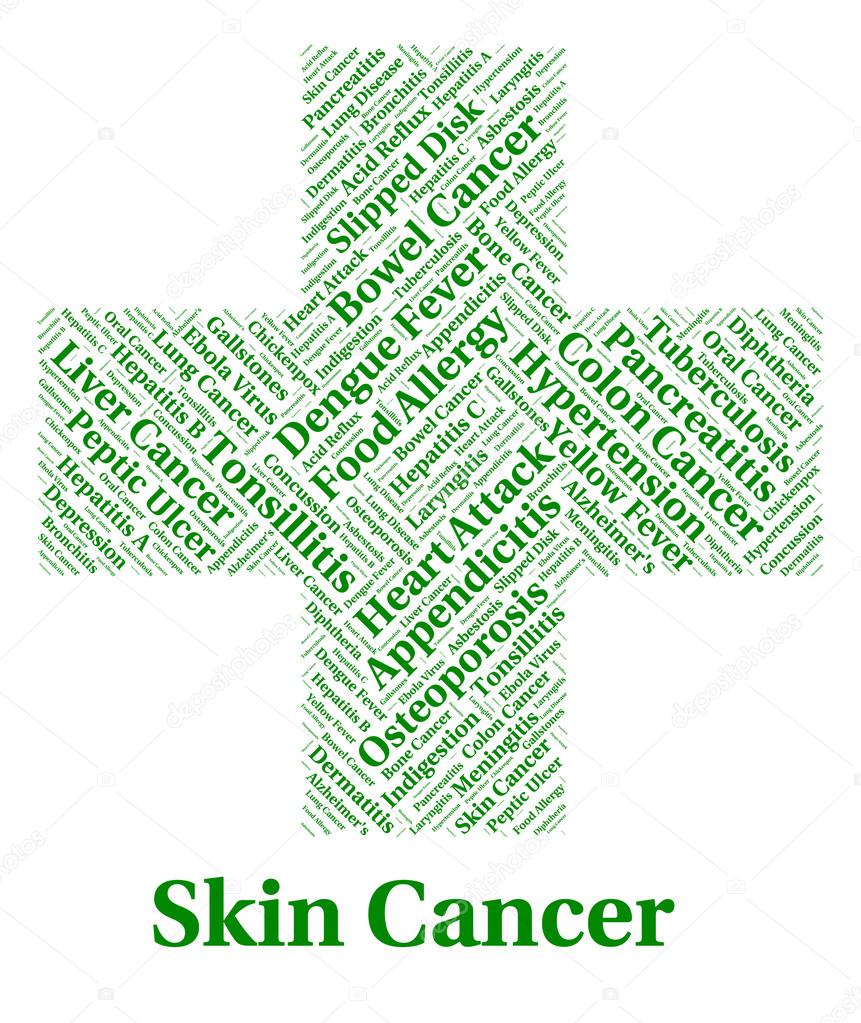 Skin Cancer Indicates Malignant Growth And Attack