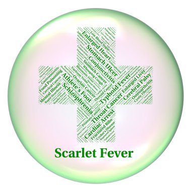 Scarlet Fever Means High Temperature And Ailments clipart