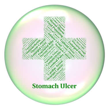 Stomach Ulcer Represents Poor Health And Abscess clipart