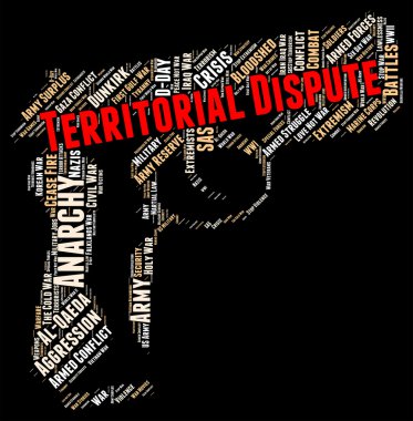 Territorial Dispute Indicates Difference Of Opinion And Disputat clipart