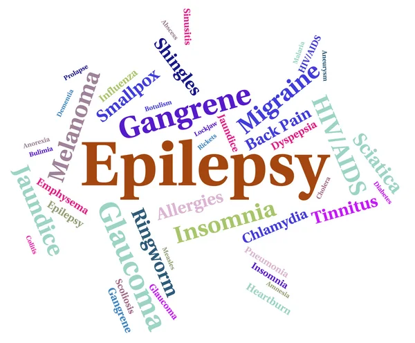 Epilepsziás betegség azt jelenti, rossz egészségi állapot és a megpróbáltatásokat — Stock Fotó