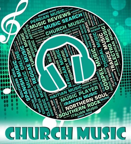 Igreja Música significa Casa de Deus e Abadia — Fotografia de Stock